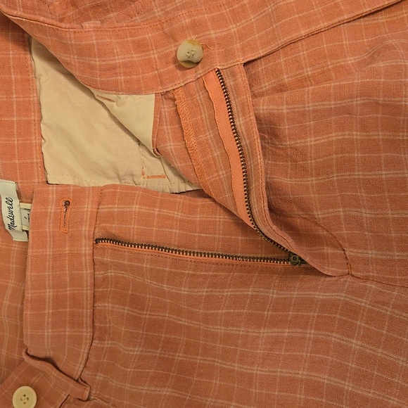 Madewell Pink Women's Linen Shorts Size 2 With And 6 Inch Inseam. - Picture 5 of 5